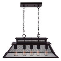 CWI Lighting - 9745P32-5-219 - Five Light Island Chandelier - Savill - Reddish Black