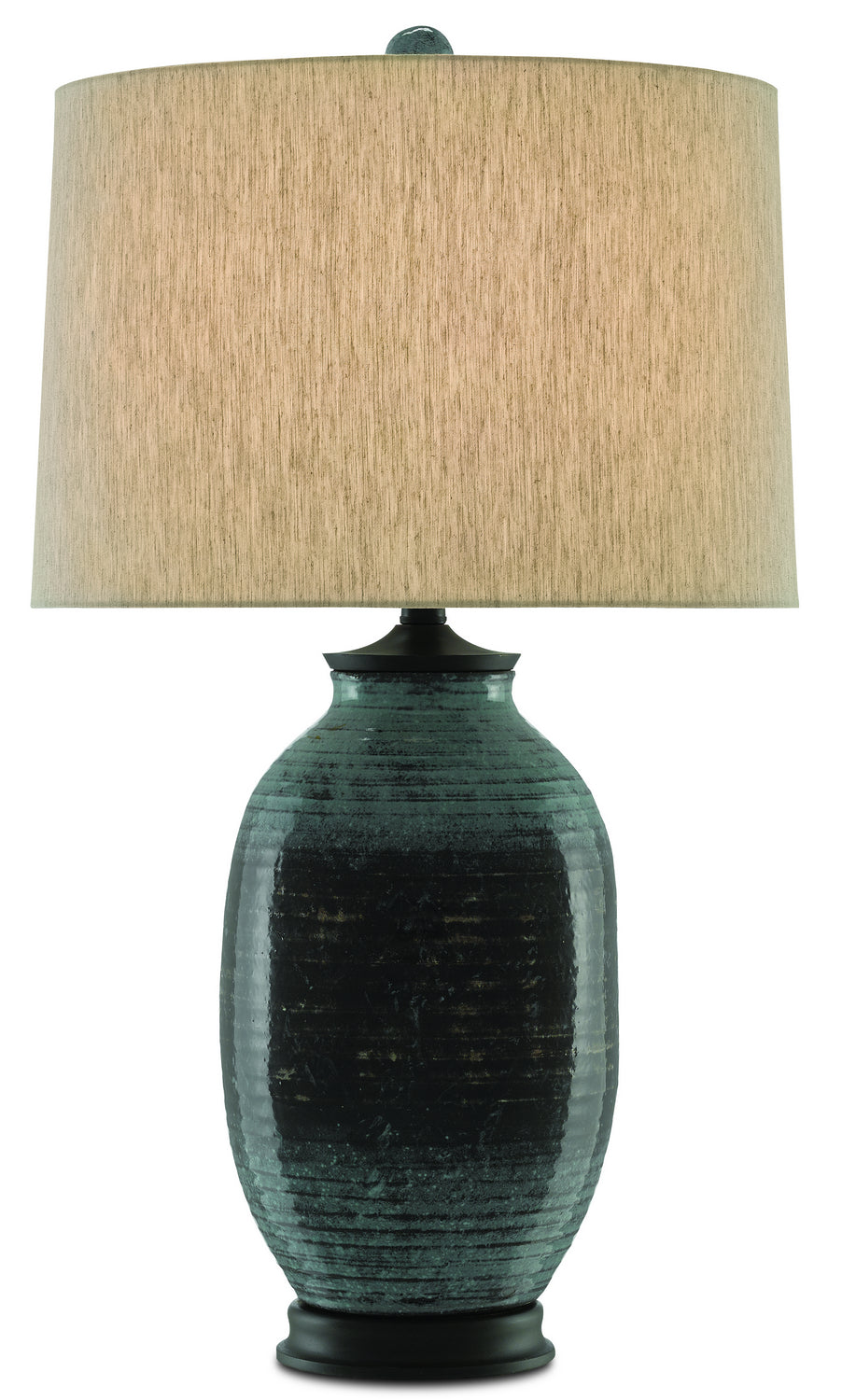 Currey and Company - 6000-0298 - One Light Table Lamp - Shepherd - Forest Mist/Old Iron