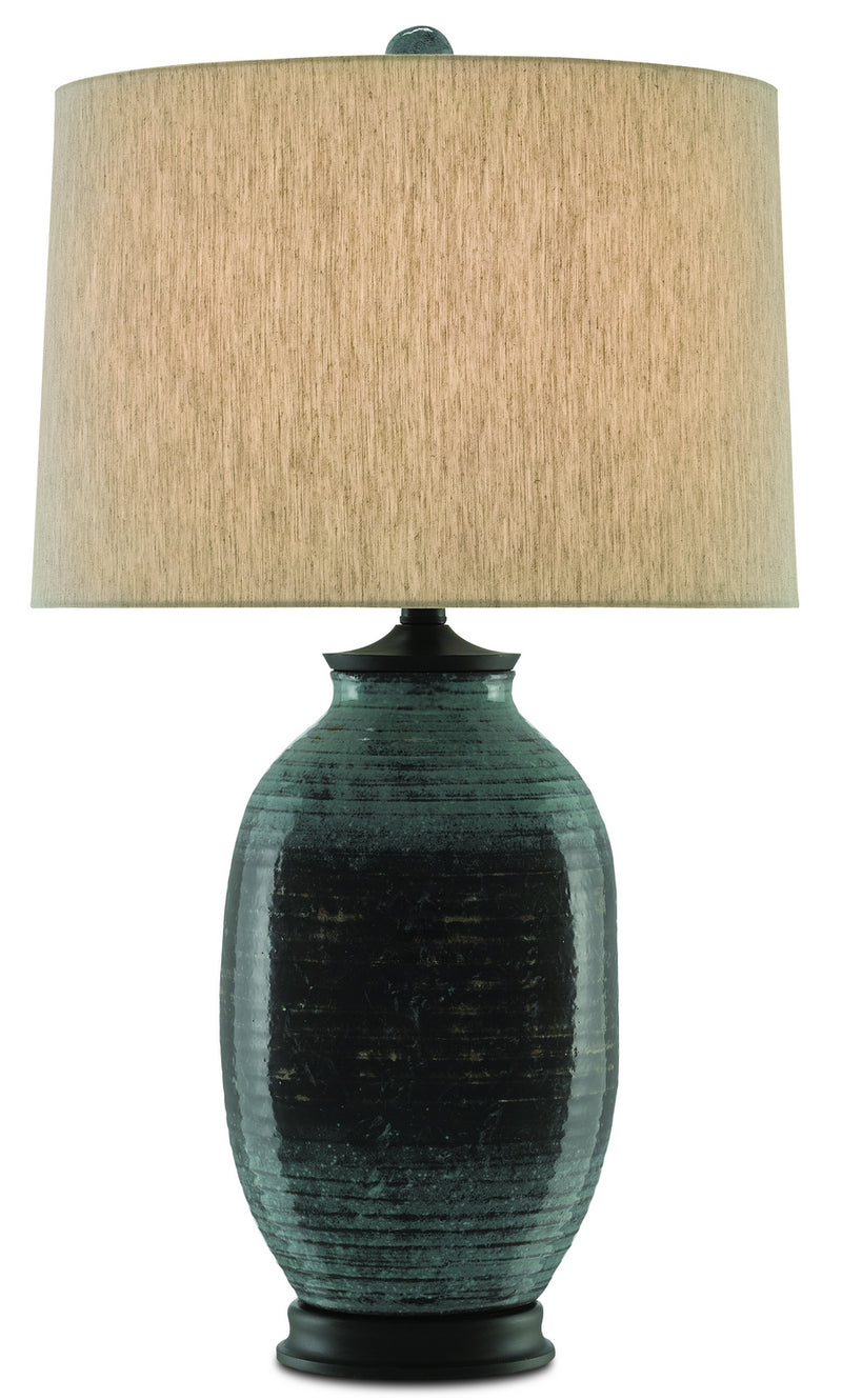 Currey and Company - 6000-0298 - One Light Table Lamp - Shepherd - Forest Mist/Old Iron