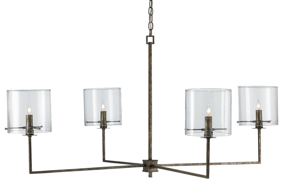 Currey and Company - 9000-0178 - Four Light Chandelier - Bolthole - Pyrite Bronze