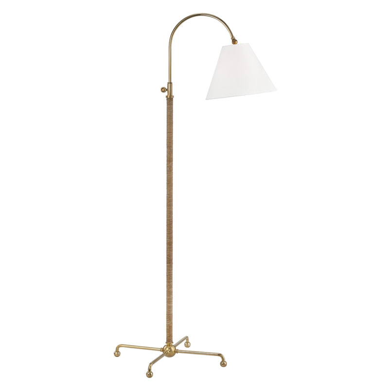 Hudson Valley - MDSL503-AGB - One Light Floor Lamp - Curves No.1 - Aged Brass