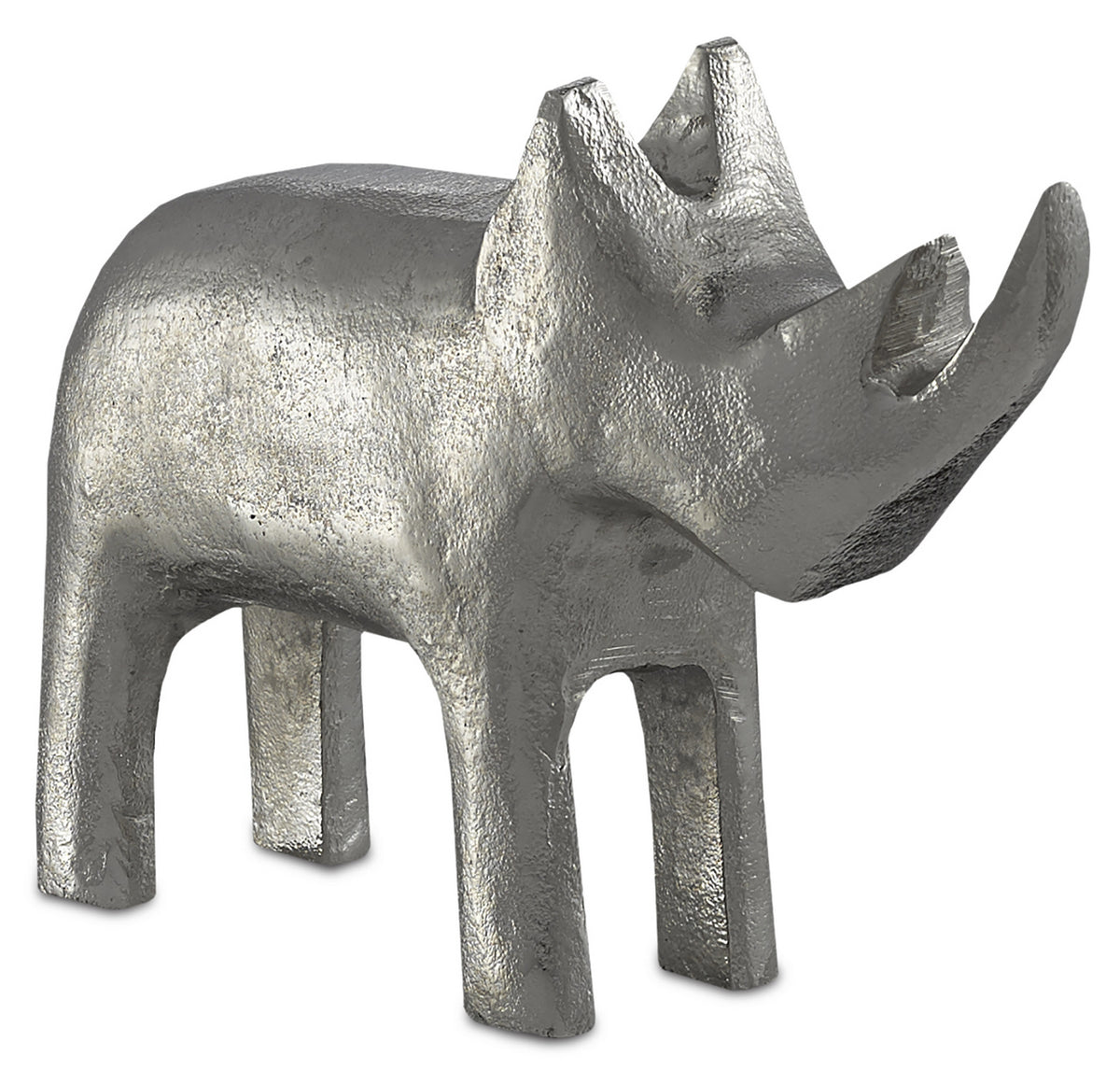 Currey and Company - 1200-0083 - Rhino - Kano - Silver