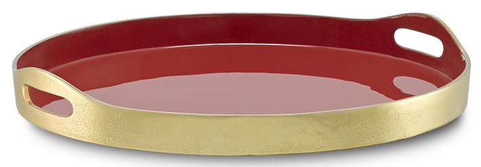 Currey and Company - 1200-0099 - Tray - Gold/Red