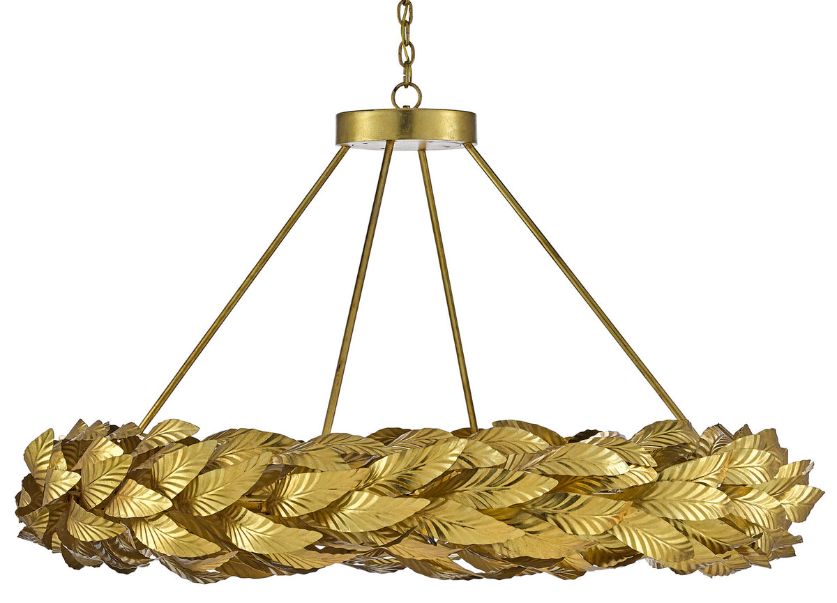 Currey and Company - 9000-0515 - LED Chandelier - Apollo Collection - Contemporary Gold Leaf/Painted Gold