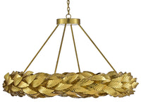 Currey and Company - 9000-0515 - LED Chandelier - Apollo Collection - Contemporary Gold Leaf/Painted Gold