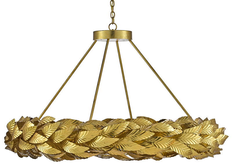 Currey and Company - 9000-0515 - LED Chandelier - Apollo Collection - Contemporary Gold Leaf/Painted Gold