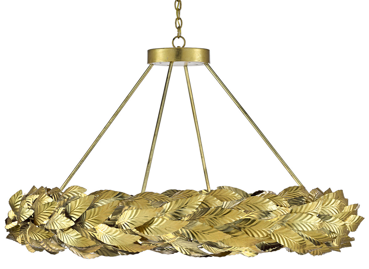 Currey and Company - 9000-0515 - LED Chandelier - Apollo Collection - Contemporary Gold Leaf/Painted Gold