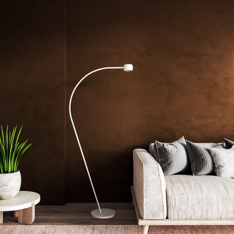 Kuzco Lighting - FL46660-GWH - LED Floor Lamp - Flux - Gloss Black|Gloss White