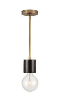 Alora - PD308001VBBM - One Light Mini Pendant - Rocco - Black Marble/Vintage Brass