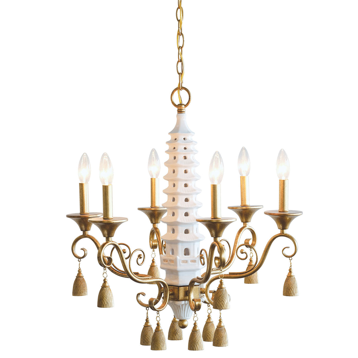 Oh, Pagoda Cream Chandelier