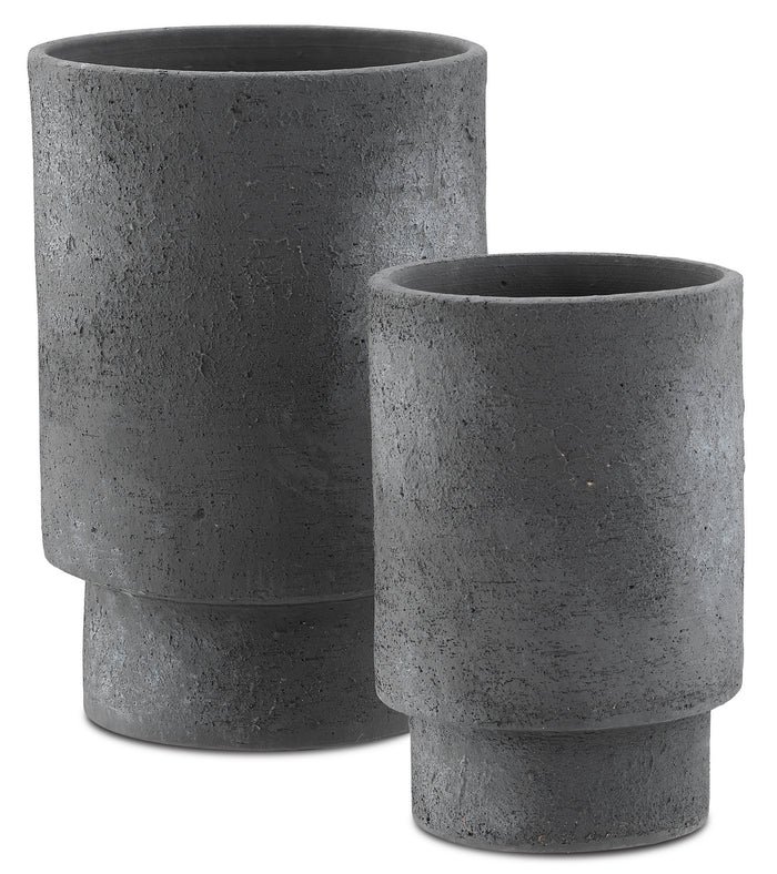 Currey and Company - 1200-0185 - Vase - Tambora - Black Ash