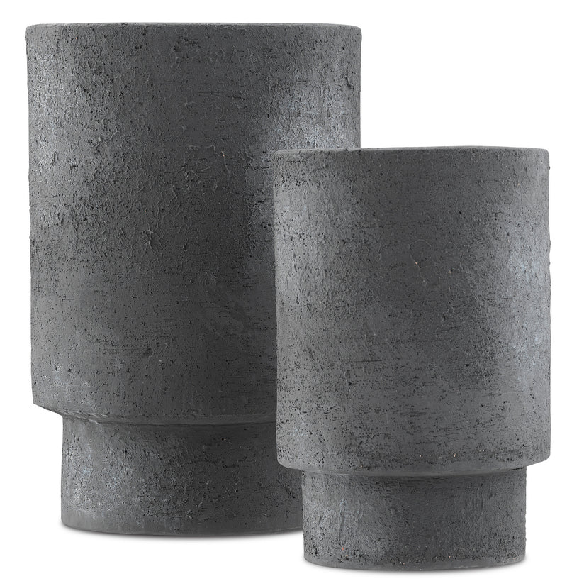 Currey and Company - 1200-0185 - Vase - Tambora - Black Ash