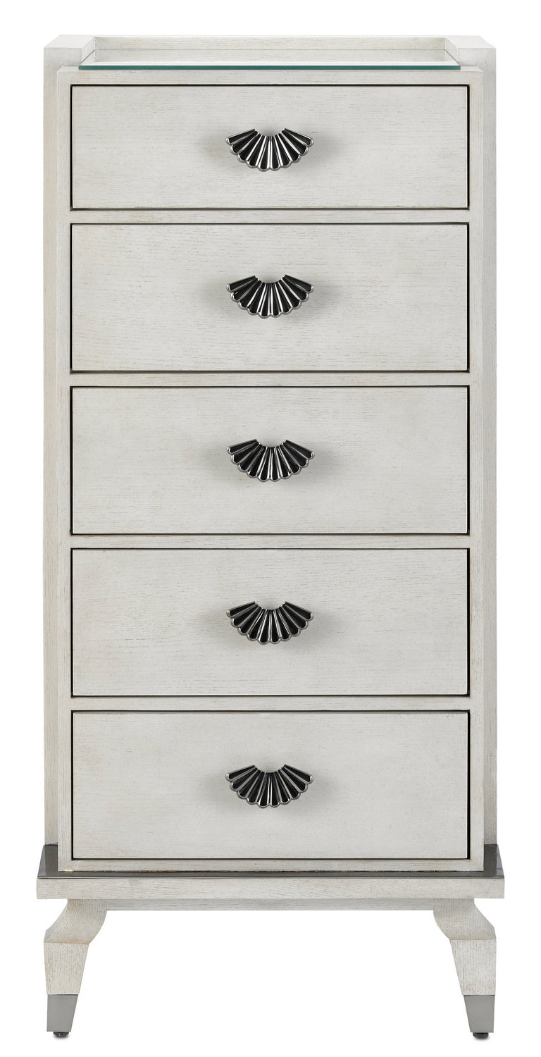 Currey and Company - 3000-0133 - Chest - Serena - Gray Salt/Pewter
