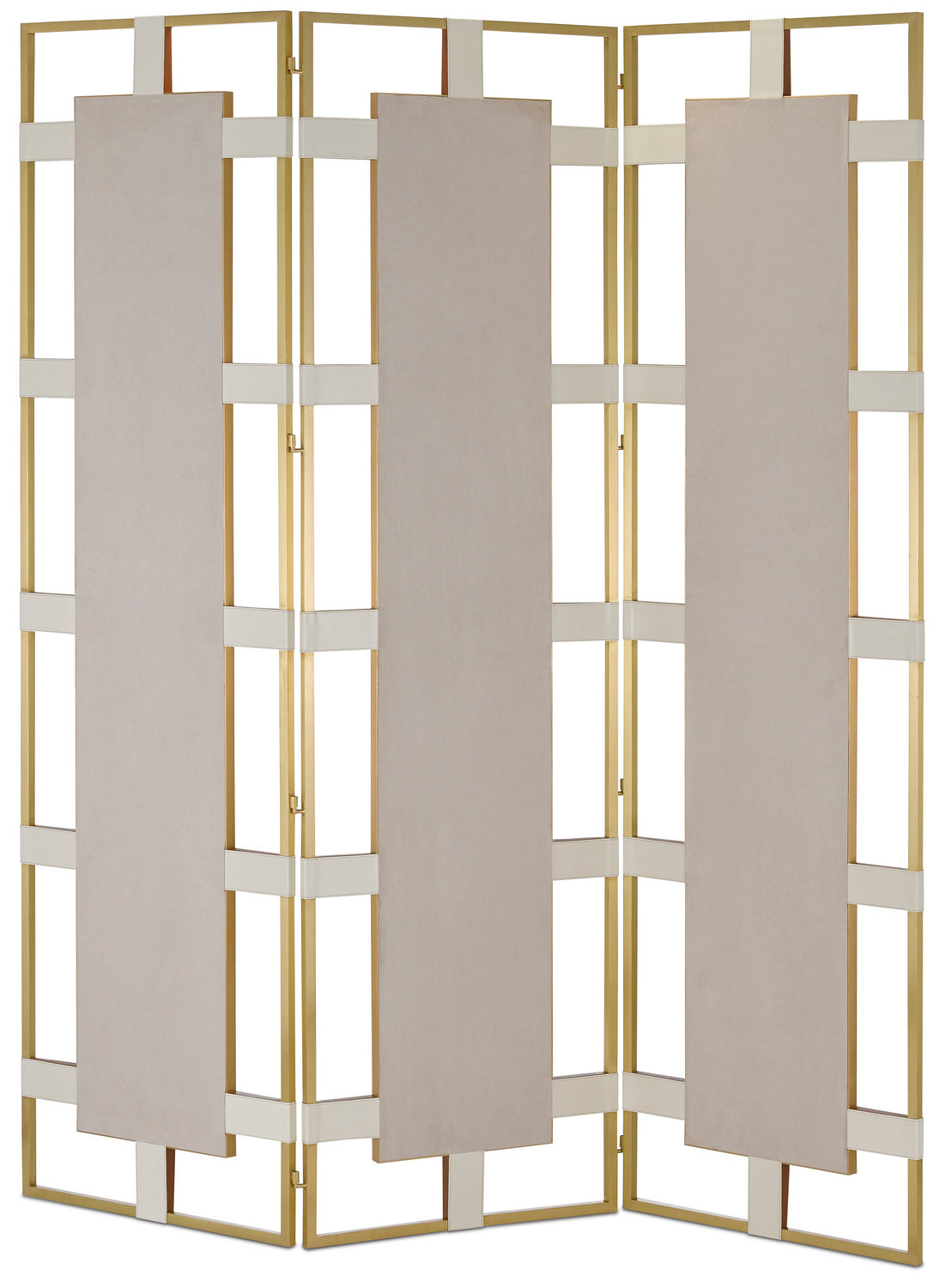Currey and Company - 1000-0084 - Mirror - Camille - Cream/Brushed Brass/Mirror