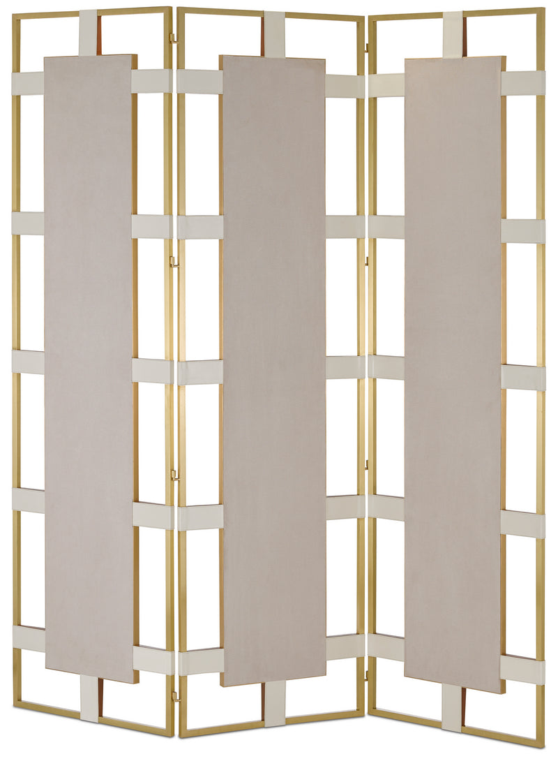 Currey and Company - 1000-0084 - Mirror - Camille - Cream/Brushed Brass/Mirror