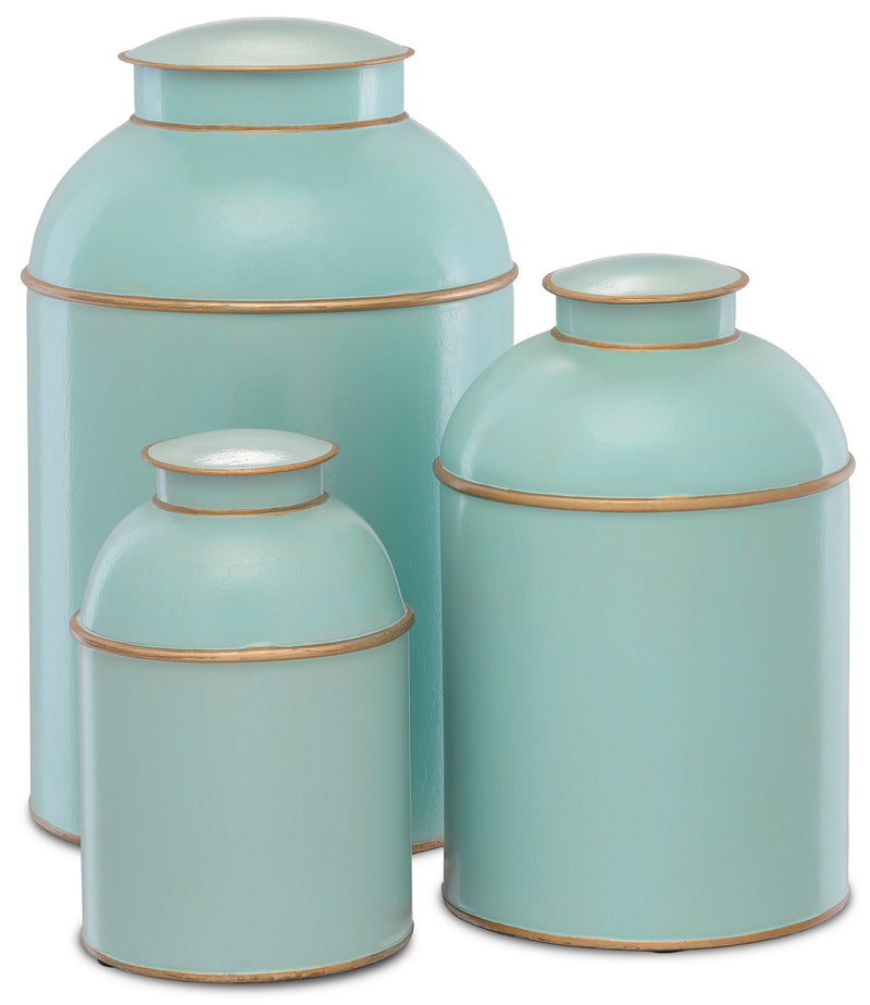 Currey and Company - 1200-0270 - Box - London - Pale Blue/Gold