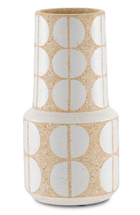 Currey and Company - 1200-0379 - Vase - Happy - Speckled Antique Khaki
