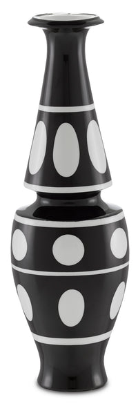 Currey and Company - 1200-0386 - Vase - De - Black/White