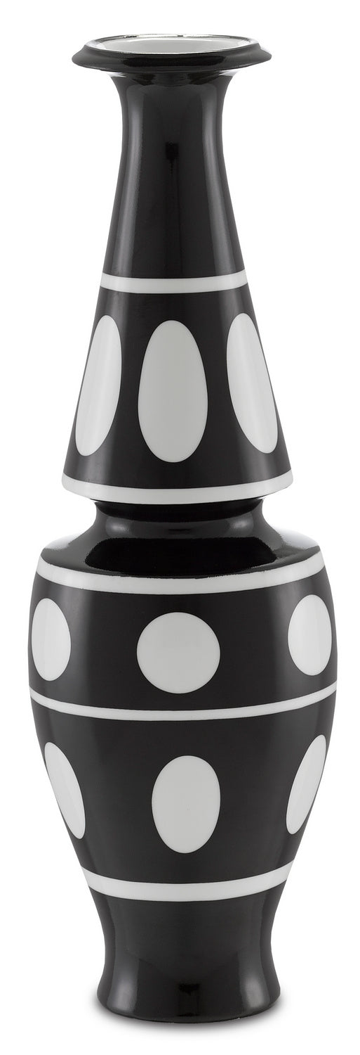 Currey and Company - 1200-0386 - Vase - De - Black/White