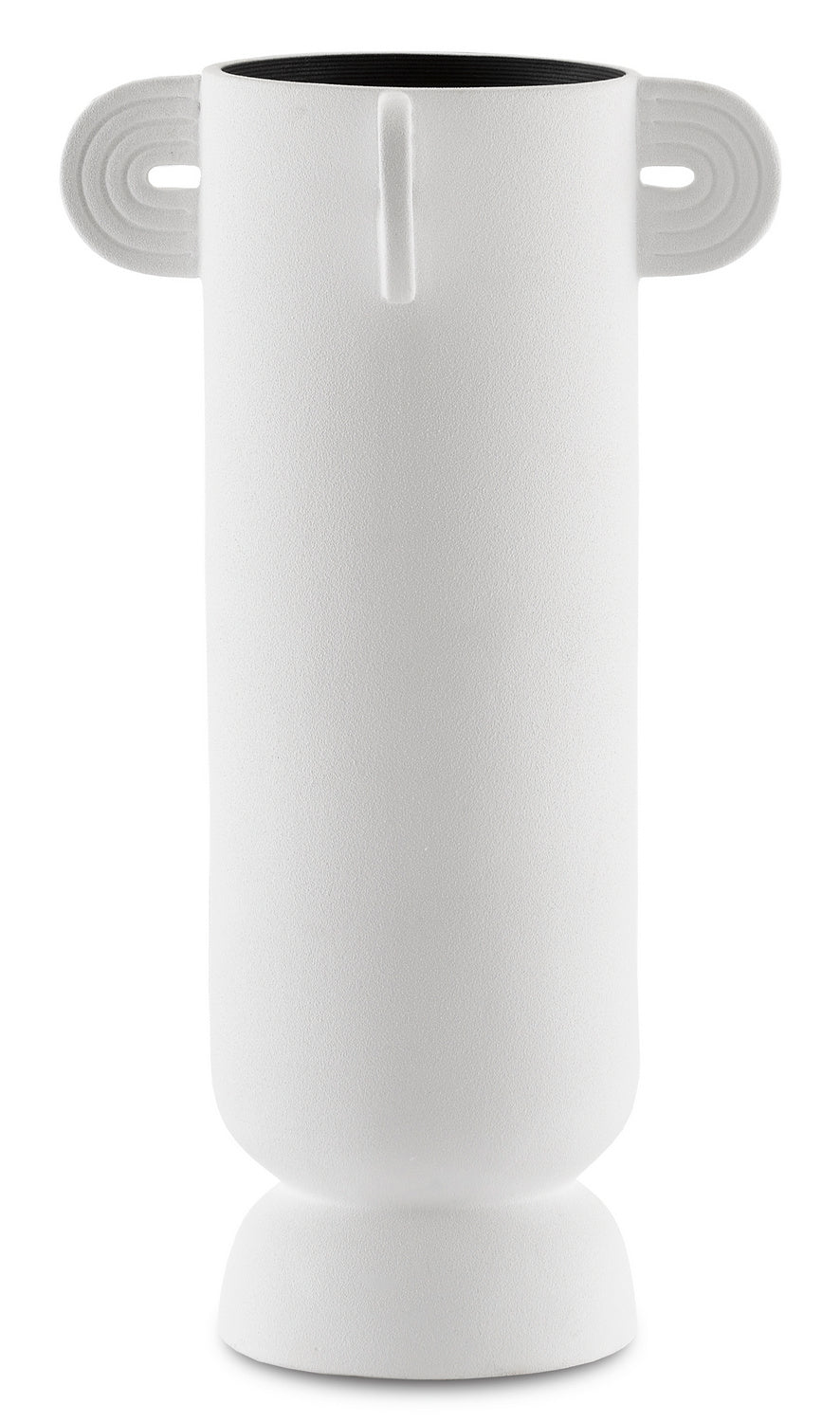 Currey and Company - 1200-0398 - Vase - Happy - Textured White