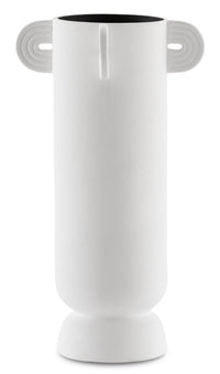 Currey and Company - 1200-0398 - Vase - Happy - Textured White