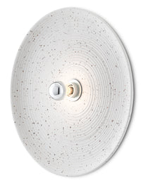 Currey and Company - 5000-0156 - One Light Wall Sconce - Entree - Off White/Khaki/Contemporary Silver Leaf