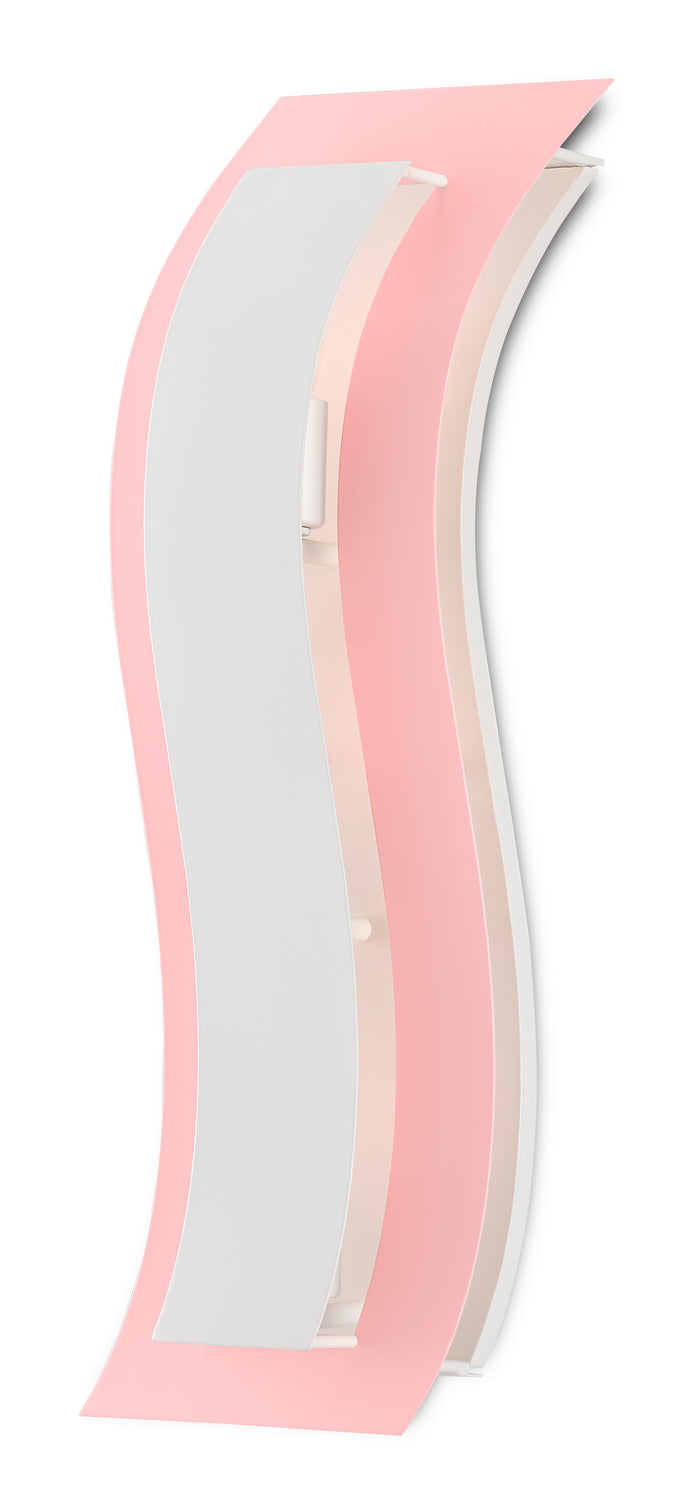 Currey and Company - 5000-0173 - One Light Wall Sconce - Sasha Bikoff - Blush Pink/White