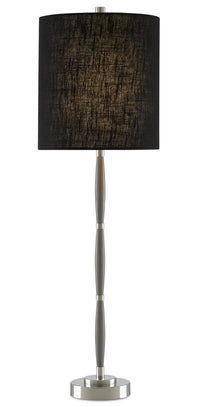 Currey and Company - 6000-0627 - One Light Table Lamp - Dashwood - Gray/Brushed Nickel