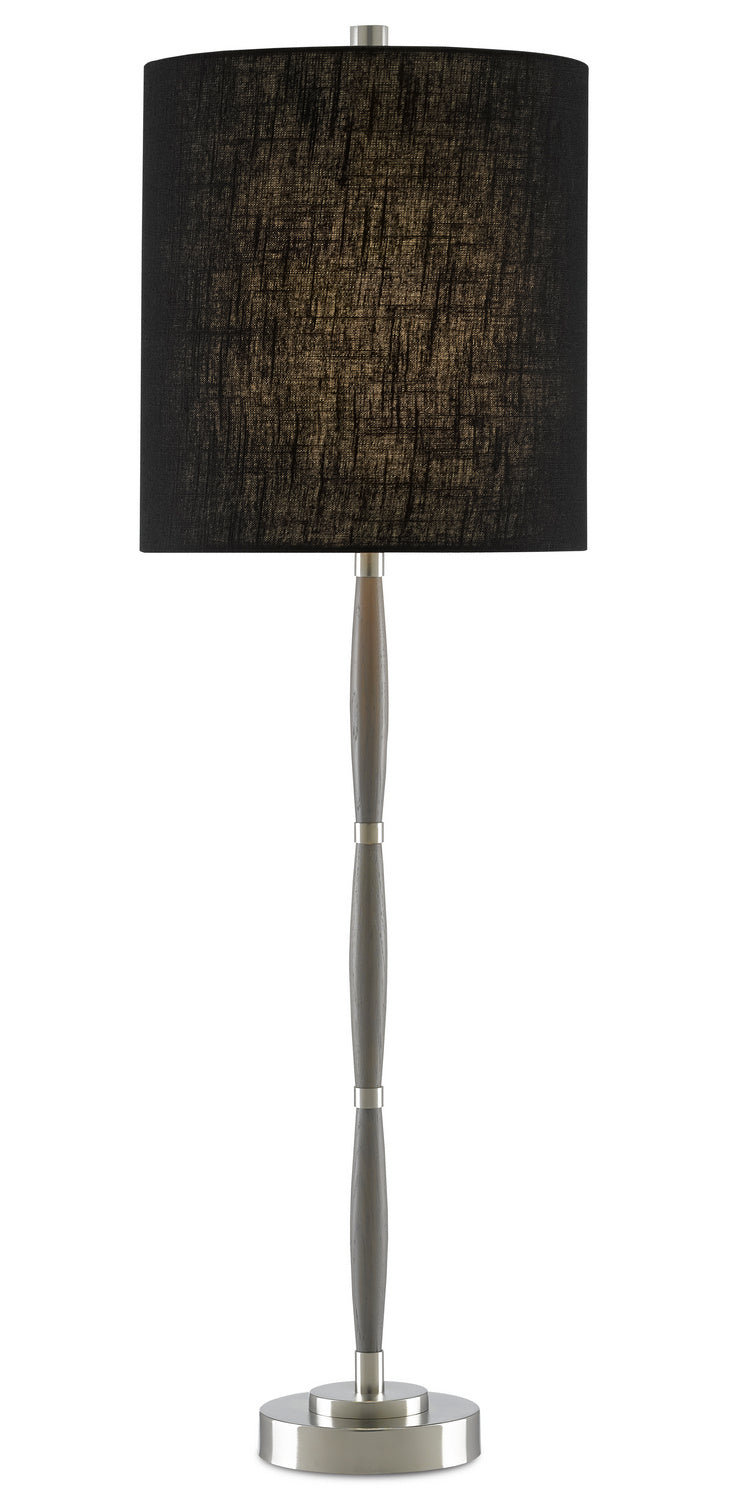 Currey and Company - 6000-0627 - One Light Table Lamp - Dashwood - Gray/Brushed Nickel