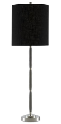 Currey and Company - 6000-0627 - One Light Table Lamp - Dashwood - Gray/Brushed Nickel