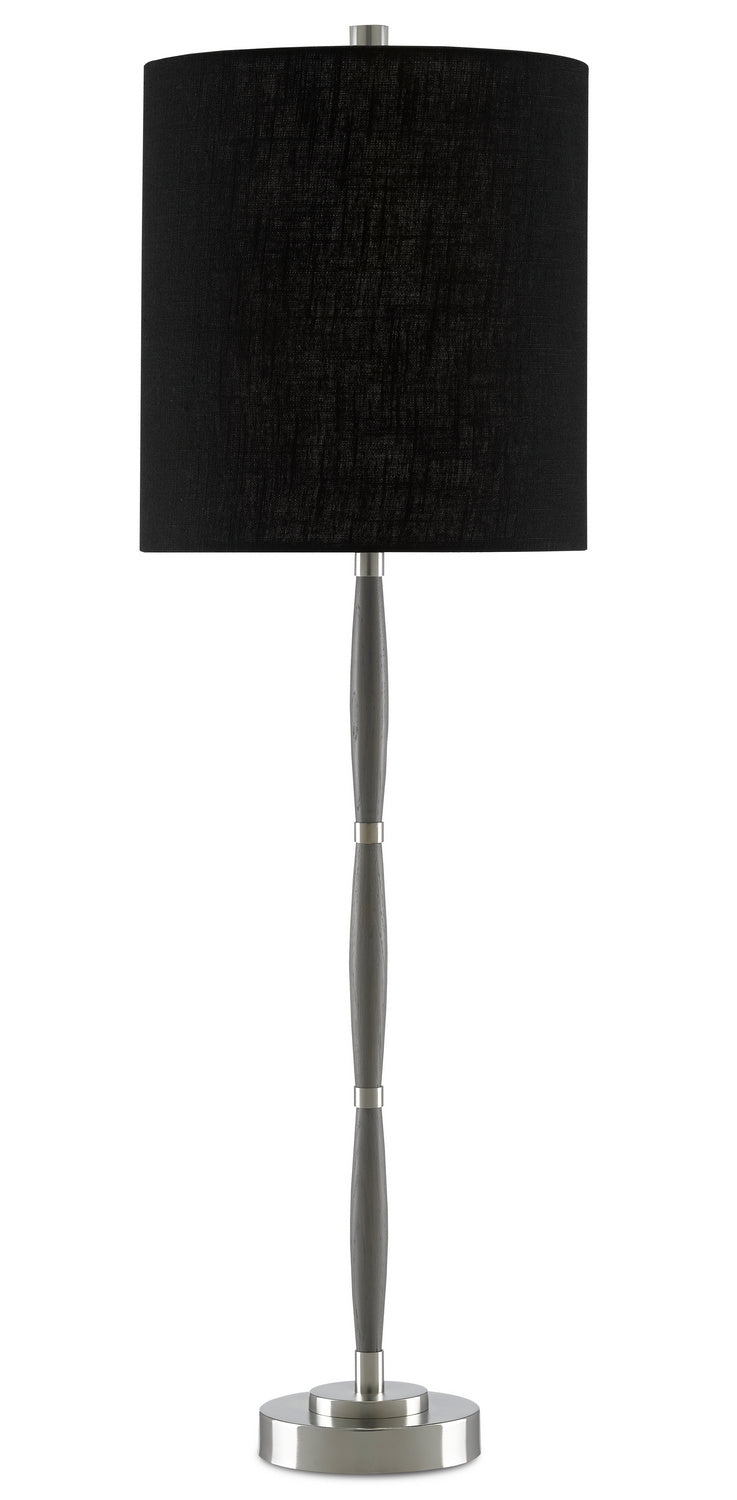 Currey and Company - 6000-0627 - One Light Table Lamp - Dashwood - Gray/Brushed Nickel