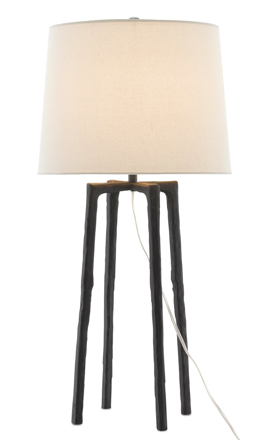 Currey and Company - 6000-0631 - One Light Table Lamp - Rowan - Charcoal