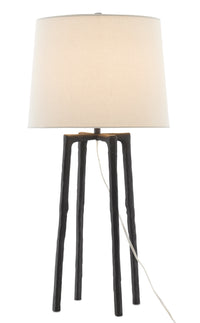 Currey and Company - 6000-0631 - One Light Table Lamp - Rowan - Charcoal