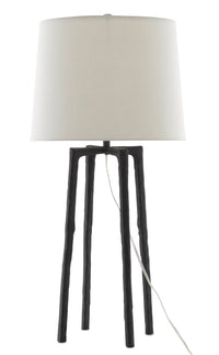 Currey and Company - 6000-0631 - One Light Table Lamp - Rowan - Charcoal