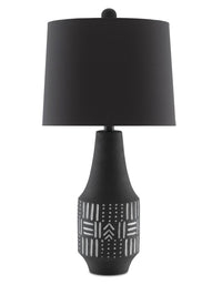 Currey and Company - 6000-0665 - One Light Table Lamp - Varro - Mashed Cove/Satin Black