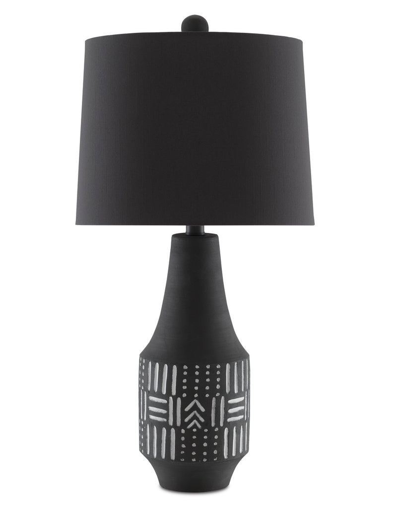Currey and Company - 6000-0665 - One Light Table Lamp - Varro - Mashed Cove/Satin Black