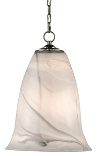 Currey and Company - 9000-0601 - One Light Pendant - Ottorino - White/Gray/Antique Nickel