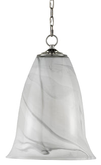 Currey and Company - 9000-0601 - One Light Pendant - Ottorino - White/Gray/Antique Nickel