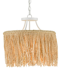 Currey and Company - 9000-0647 - One Light Pendant - Samoa Collection - Gesso White/Natural Rope