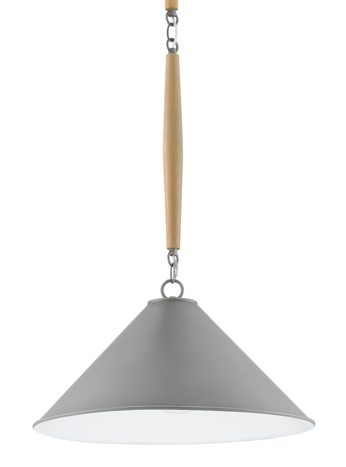 Currey and Company - 9000-0732 - One Light Pendant - Hiroshi Gray/Sugar White/Washed Wood