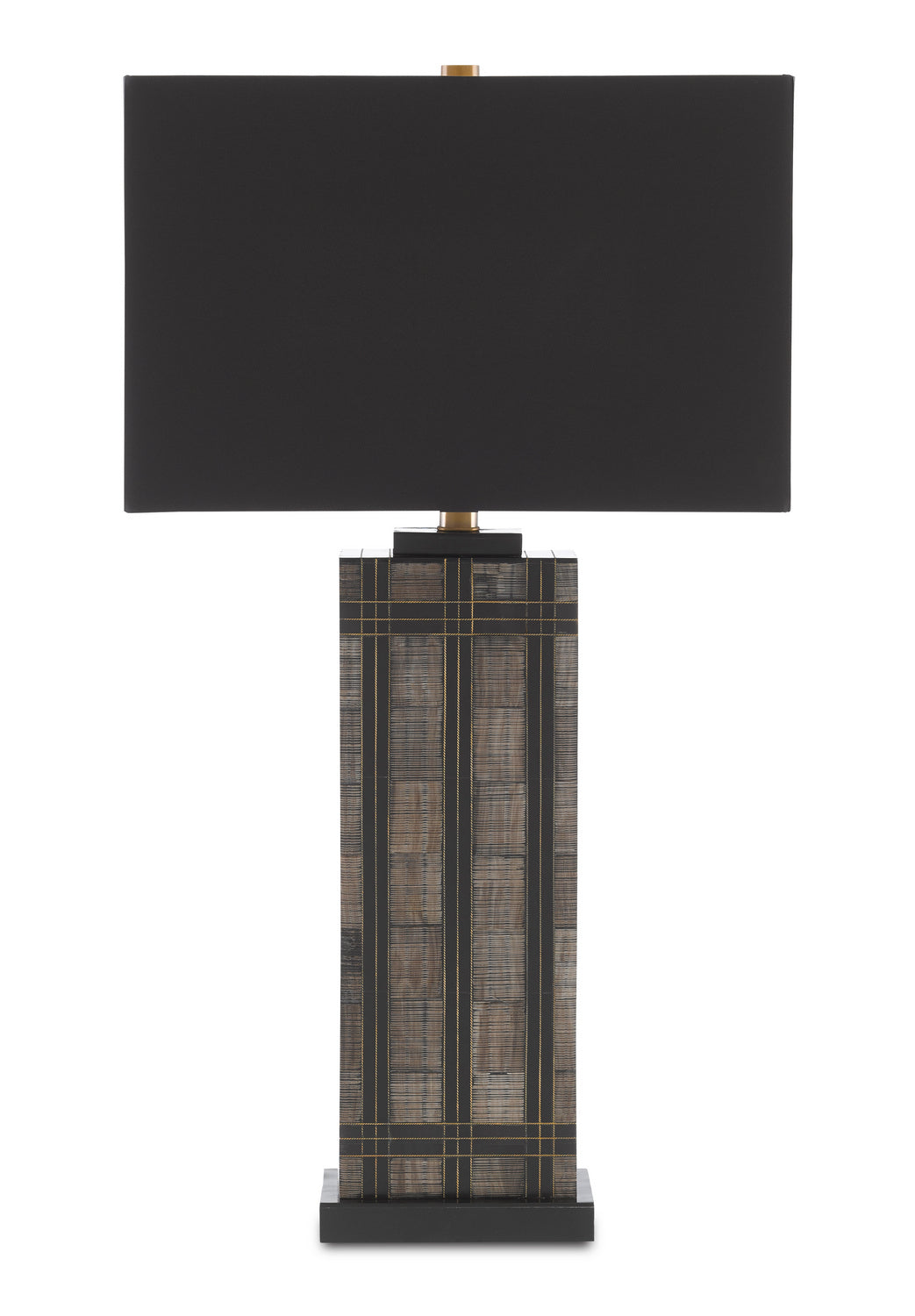 Currey and Company - 6000-0666 - One Light Table Lamp - Gregor - Natural/Black/Brass