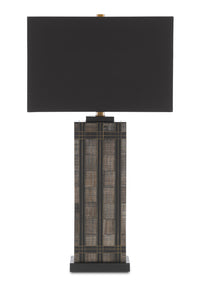 Currey and Company - 6000-0666 - One Light Table Lamp - Gregor - Natural/Black/Brass