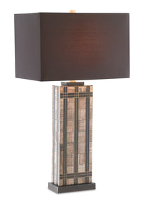 Currey and Company - 6000-0666 - One Light Table Lamp - Gregor - Natural/Black/Brass