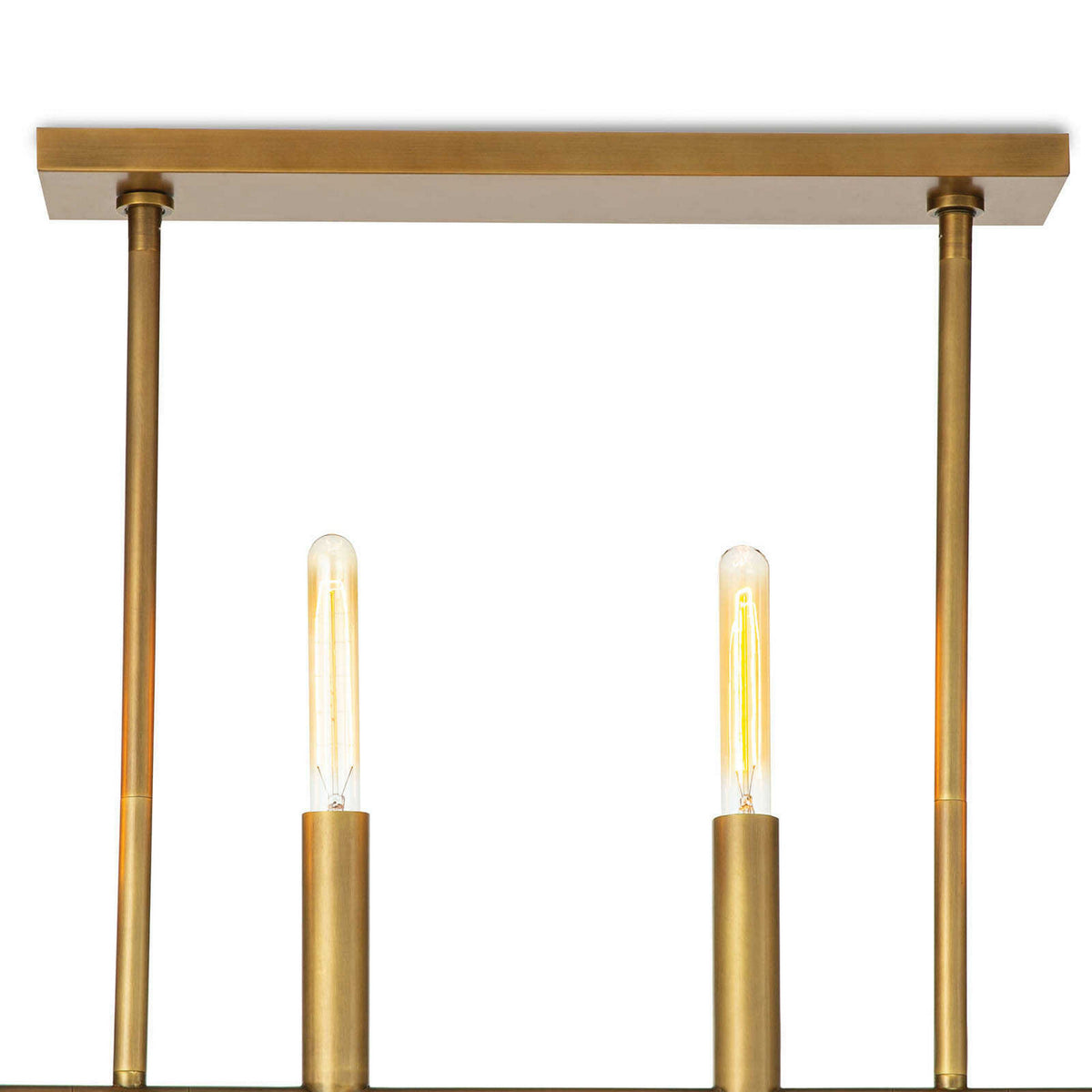 Regina Andrew - 16-1312NB - Six Light Linear Chandelier - Wolfe - Natural Brass