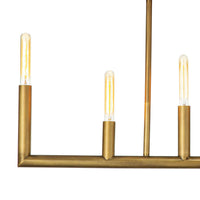 Regina Andrew - 16-1312NB - Six Light Linear Chandelier - Wolfe - Natural Brass
