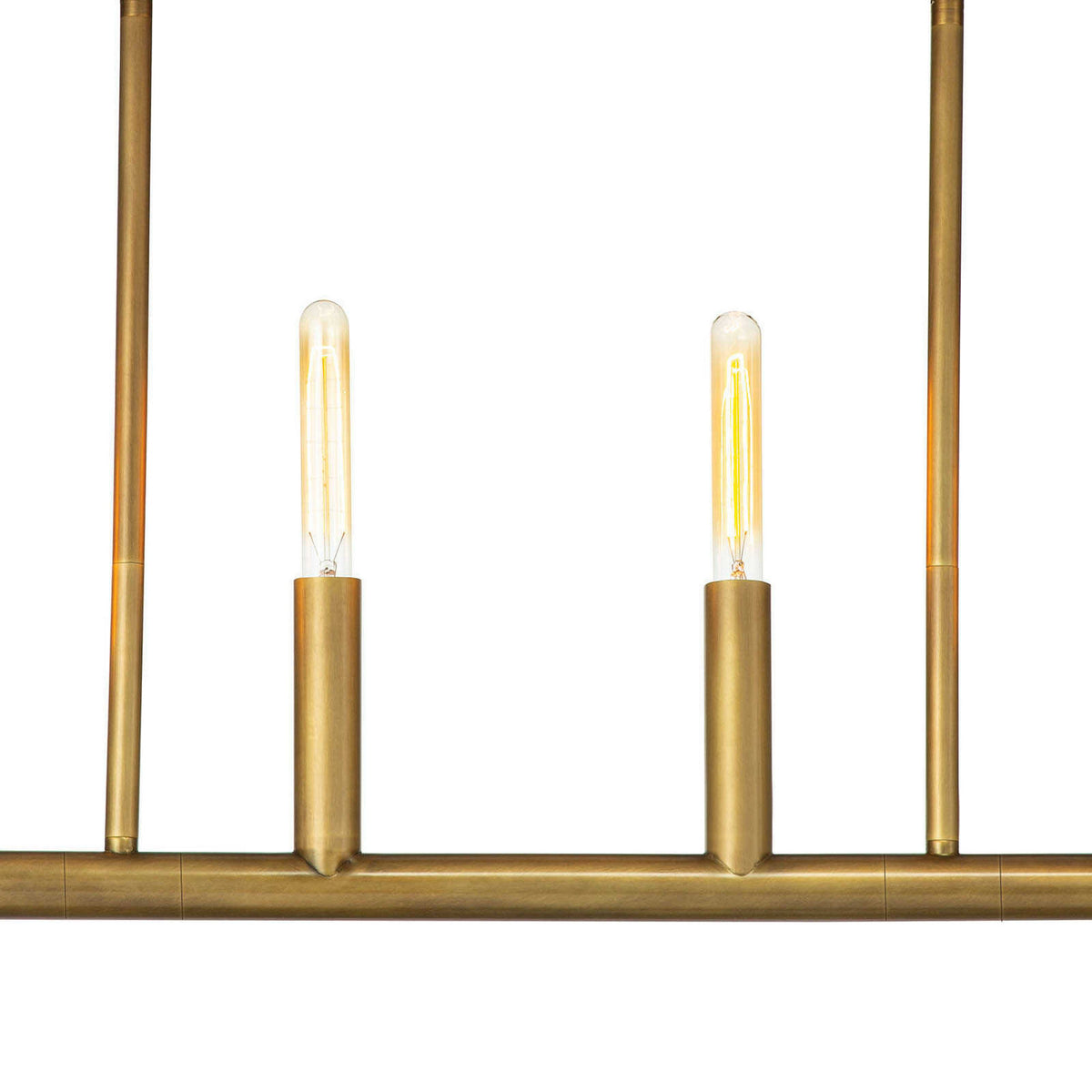 Regina Andrew - 16-1312NB - Six Light Linear Chandelier - Wolfe - Natural Brass