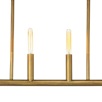 Regina Andrew - 16-1312NB - Six Light Linear Chandelier - Wolfe - Natural Brass