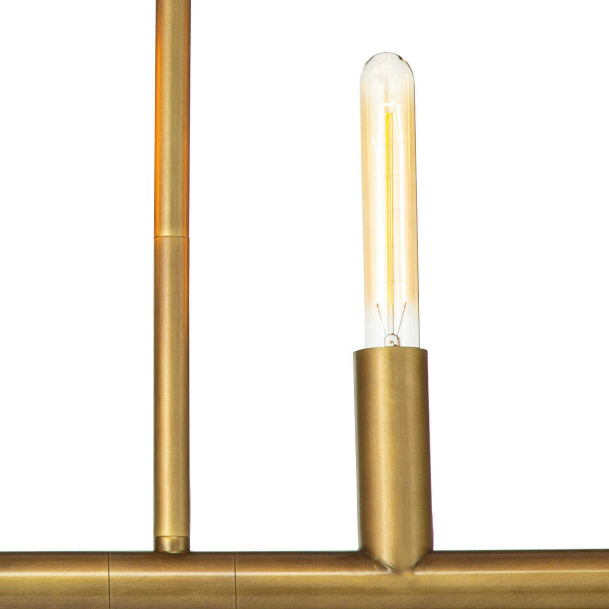 Regina Andrew - 16-1312NB - Six Light Linear Chandelier - Wolfe - Natural Brass
