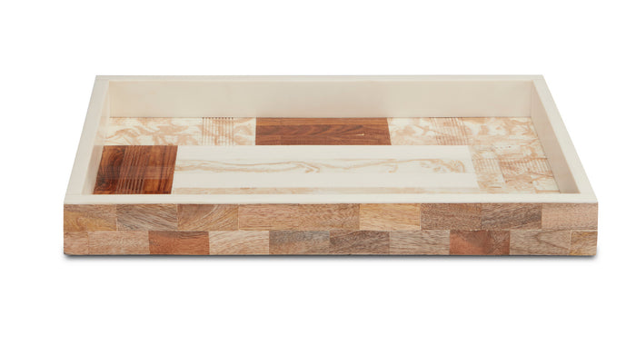 Currey and Company - 1200-0447 - Tray - 1940s - Beige/Brown/Ivory/Natural