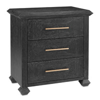 Currey and Company - 3000-0196 - Chest - Saranya - Cerused Black/Brushed Brass